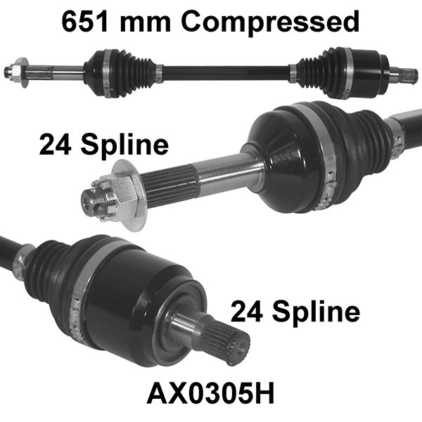 AX0305H Kawasaki Teryx Right Rear Complete Drive Shaft