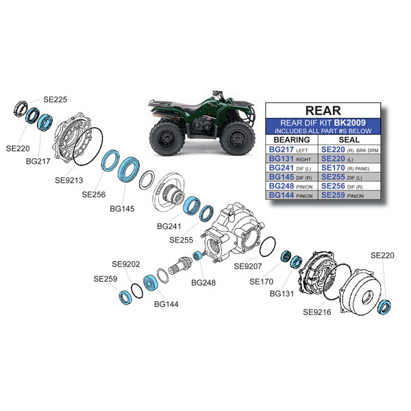 Rear Differential Bearing Seal Kit