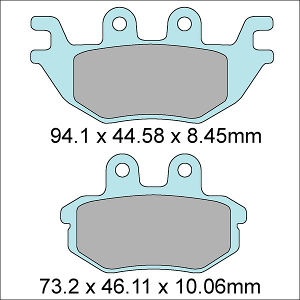 XBR357B BRAKE PAD SET  KAF820 KAF1000 MULE PRO REAR